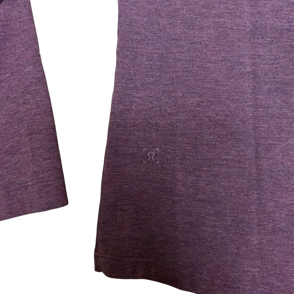 Lululemon Shirt Mens Medium Maroon Athletic‎ Stretch Running Long Sleeve